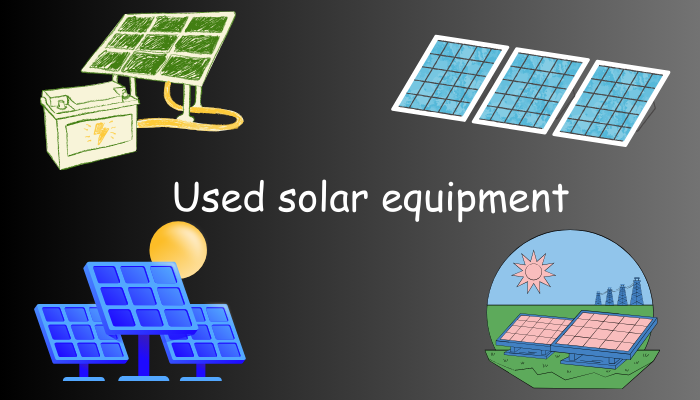Here is the list of Used solar equipment in United States